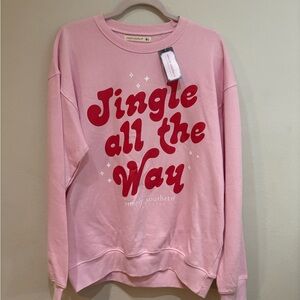 Simply Southern Pink and Red Holiday Sweatshirt